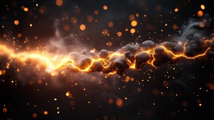 Aufkleber - Fiery flames dancing against a dark black background creating a captivating and intense visual experience