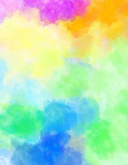 Poster - Colorful watercolor painting creating a vibrant and textured background