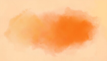 Poster - orange watercolor stain creating an abstract background with copy space