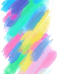 Fototapete - Colorful pastel brushstrokes creating a vibrant abstract background