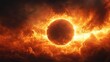 © Sang - Red and orange clouds dramatically envelop a total solar eclipse, creating an eerie, apocalyptic cosmic landscape of awe and wonder.