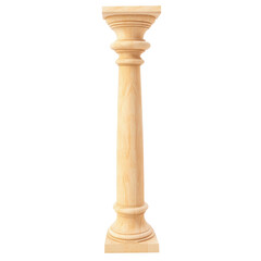 Poster - Elegant wooden candle holder crafted with care featuring a unique design to enhance ambiance and home decor isolated on a white background.