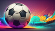 © Oliveeeee - Background hyper realistic colorful football beautiful wallpaper hd best quality image art illustration design