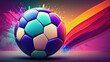 © Oliveeeee - Background hyper realistic colorful football beautiful wallpaper hd best quality image art illustration design