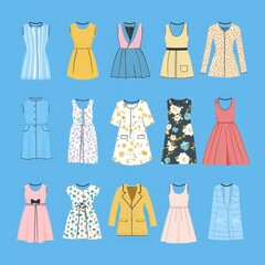 Poster - A stunning display of a variety of dresses showcasing different styles and colors for fashion lovers