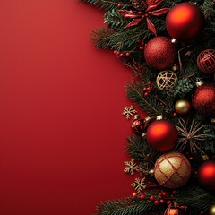 Poster - A beautifully decorated christmas tree adorned with colorful ornaments illuminated by soft lights