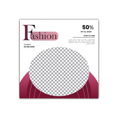 Wall Mural - social banner fashion sale social media post design