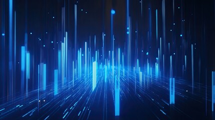 Poster - A futuristic HUD display with a cryptocurrency  chart, integrated with a blockchain polygon and a peer-to-peer network. Design for a global cryptocurrency business banner