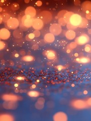 Poster - Abstract bokeh background with blurred lights on a soft tone gradient