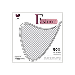 Wall Mural - premium vector fashion sale social media post card design