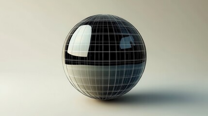 Poster - technology image of globe. point and curve constructed the sphere. the concept illustration.