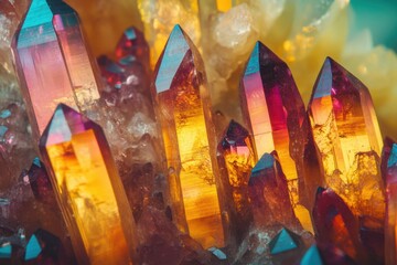 Fototapete - Abstract background resembling growing crystal structures .