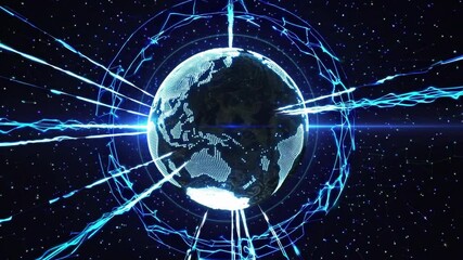 Poster - dynamic cyber network pulsation visuals for technology and innovation projects