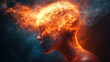 © Sang - A person's mental overload is shown with images and thoughts exploding from the head, symbolizing burnout.