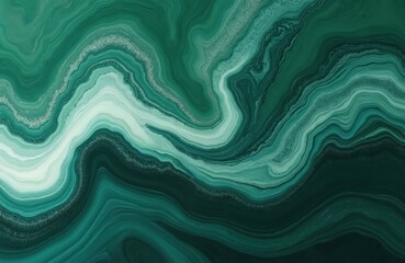Poster - Jade green abstract with velvet liquid effect. Marble texture background with malachite mineral vein pattern. Luxury fluid art with wavy swirls, tranquil smooth flow, emerald shades.