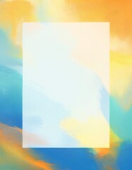Poster - Colorful abstract oil painting background with white frame for poster