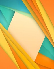 Fototapete - Colorful abstract background with overlapping geometric shapes creating modern poster design