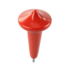 Poster - Bright red plastic knob with a smooth surface perfect for use on various appliances and household items in close-up isolated on a white background.