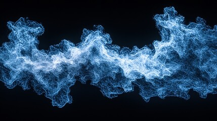 Poster - Abstract Blue Energy Wave Background Texture