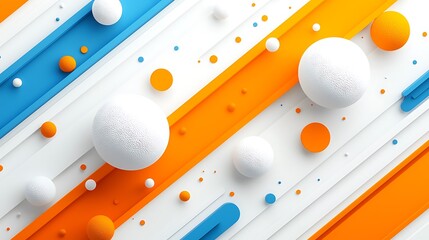 Aufkleber - Abstract Colorful Spheres and Stripes Background