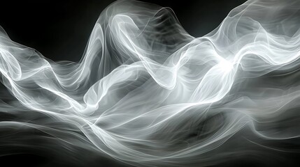 Aufkleber - Abstract Flowing Forms Gray Background