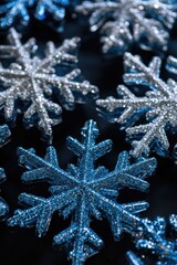 Wall Mural - snowflake cluster