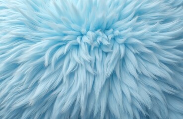 Aufkleber - Fluffy, shaggy light blue fur texture background. Soft wool fibers, abstract macro pattern. Pastel color textile, decorative design for winter. Flat lay, top view, copyspace.