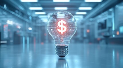 Poster - this image depicts an illuminated lightbulb symbolizing the potential for financial growth economic 