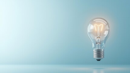 Poster - An illuminated lightbulb symbolizing the spark of financial innovative thinking for business and entrepreneurial success