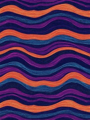 Poster - Abstract multicolored wave pattern on dark background illustration