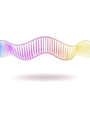Poster - Dynamic colorful waveform on a clean white background abstract design