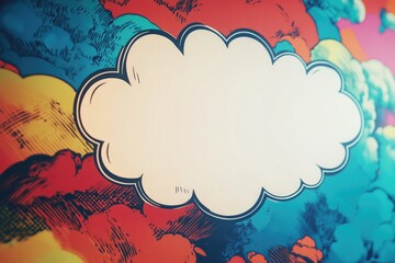 Wall Mural - Cloud on colorful background