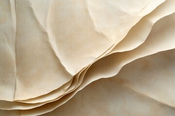 Poster - Elegant texture of folded pages with a cream and brown palette inviting exploration of knowledge and wisdom