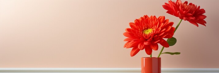 Poster - Minimalist design showcasing a single flower on a plain white background for maximum detail focus