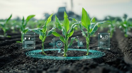 Poster - a visionary agricultural setup showcasing the of advanced technologies like sensors data analytics a
