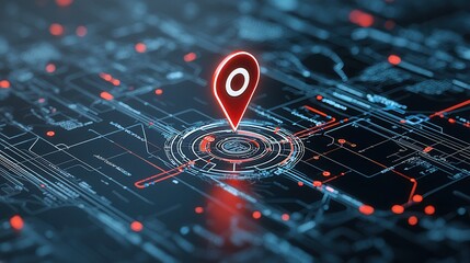 Poster - A futuristic mapping concept that showcases advanced visualization and data technologies including AI powered analytics cloud based connectivity and real time tracking capabilities