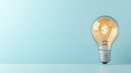Poster - This visually striking 3D lightbulb concept represents the idea of innovation creativity and the potential for financial success and growth