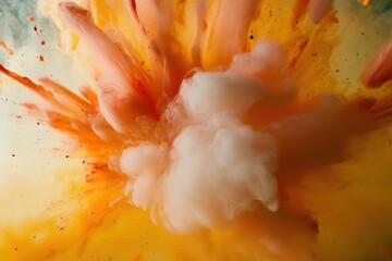 Poster - Colorful abstract explosion with vibrant hues and dynamic shapes in a creative composition, Abstract color explosion background