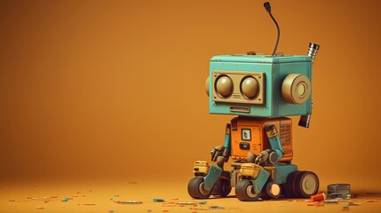 Poster - Minimalist photography featuring robotic composition with soft light tones for visual impact