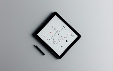 Poster - Abstract Design on Black Tablet with Stylus