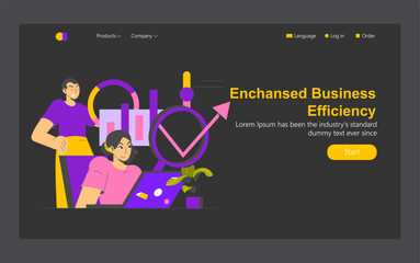 Poster - Business Process Scalling. Flat Vector Illustration