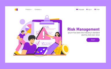 Poster - Risk. Flat Vector Illustration