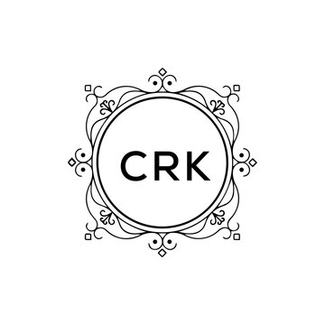 CRK  creative minimalist letter logo.