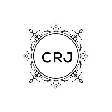 CRJ creative minimalist letter logo.