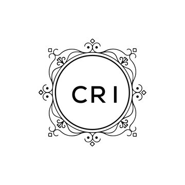 CRI  creative minimalist letter logo.