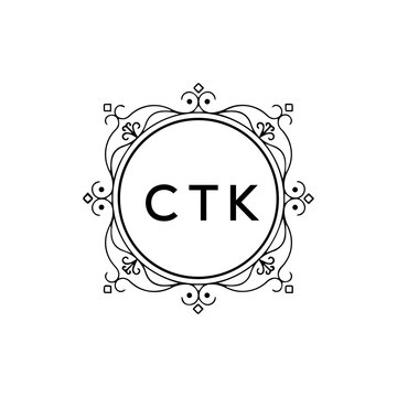 CTK creative minimalist letter logo.