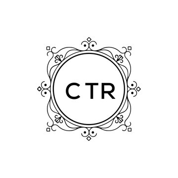CTR creative minimalist letter logo.
