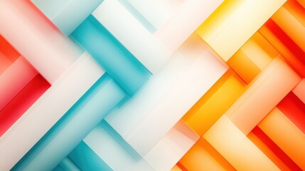 Poster - An eye-catching composition of vibrant colored strips that weave and intersect in an abstract arrangement, creating a sense of movement and dynamic energy reminiscent of creativity.