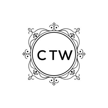 CTW creative minimalist letter logo.