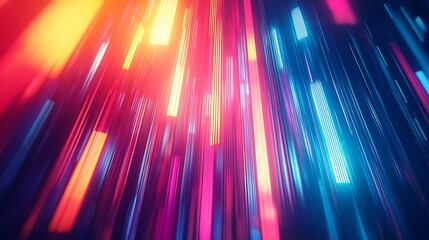 Poster - Vibrant Light Streaks Abstract Background